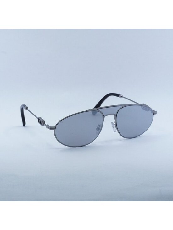 Fendi FE40072U 14C Sunglasses Light Ruthenium Aviator Frame, Silver Mirror Lense main image 7